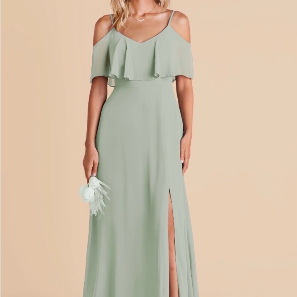 Birdy Grey Sage Green Cold-Shoulder Jane Maxi Dress